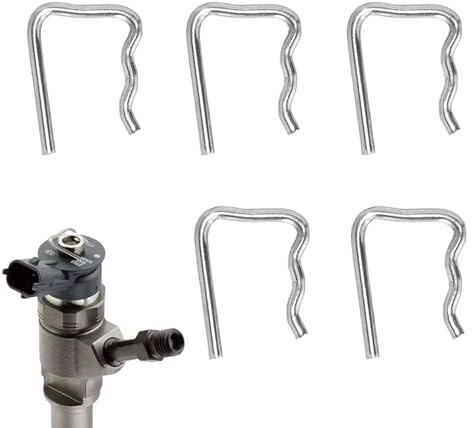 Common Rail Injector Leak Off Halteklammern, 5 Stück Kraftstoffleck-Off-Rohrschellen, Einspritzdüsen-Leckdichtungsklemme für Ford, Peugeot, Citroen, Renault, VW, Volkswagen, Jaguar,