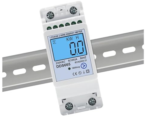 Multimètre Compteur d'énergie bidirectionnel 1P-2W, 230V 100A, RS485 | KWH Tension Courant Puissance active Facteur de puissance Fréquence(DDS665)