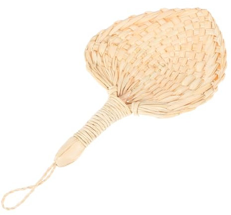 UKCOCO Abanico de Mano de Hoja de Palma, Estilo Chino Minimalista, Ventilador Portátil para Bodas y Verano