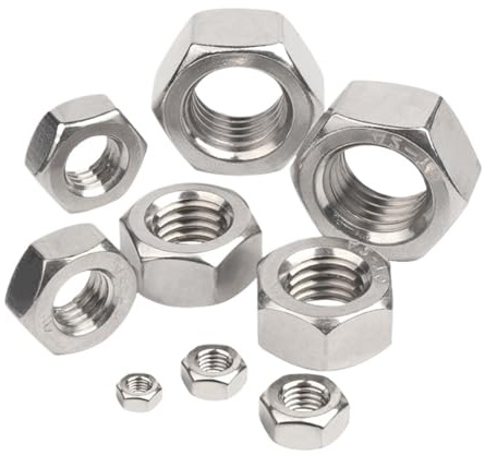 LIUCH M3-M20 Metrische Sechskantmutter mit Linksgewinde, Edelstahl 304, Sechskantmutter mit umgekehrtem Gewinde, Sechskantmuttern mit Linkszahn(M14 (2pcs))