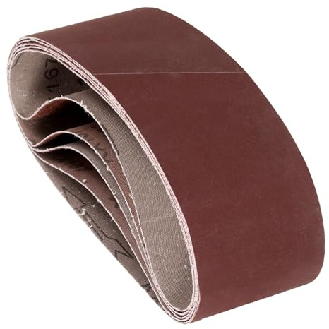 Kozelo 6 Pcs Bandas de Lijado 100mm x 610mm Papel de Lija Abrasivo | óxido de Aluminio, 600 Grano, para Lijadora de Banda, Molienda de Metal, Trabajo en Madera, Eliminación de óxido