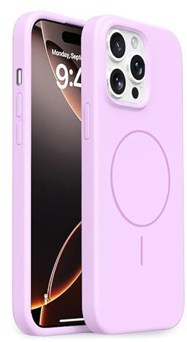 Mixroom - Custodia Cover Case per iPhone 15 PRO in Tpu silicone liquido morbido compatibile con MagSafe con cerchio magnetico integrato Lilla C09