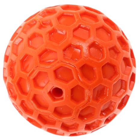 Didiseaon Pelota para Mascotas Parlante de Goma Suave Diseño de Panal para Estimulación Mental Juguete Chirriante para Perros Pequeños y Cachorros para Actividades al Aire