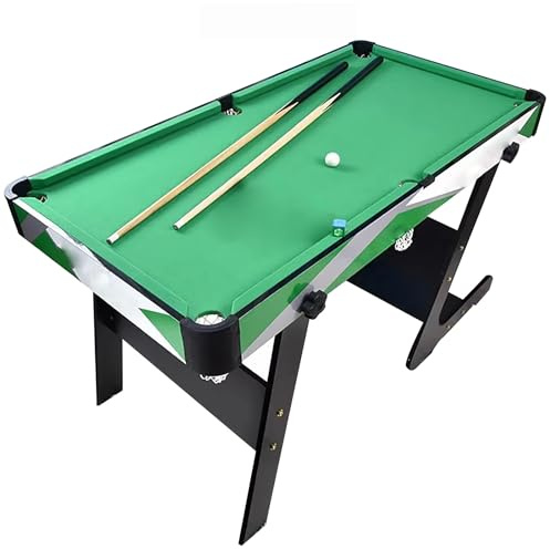 ZLLPIGLS Mesa de Billar Plegable con Juego Completo de Accesorios, Mesa Billar Convertible Compacta, Portátil y Compacta, para el Hogar, la Sala de Juegos(140x76x74.5cm/55.1x29.9x29.3in)