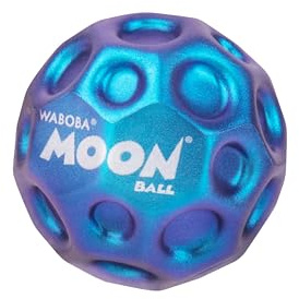 Waboba Metallic Moon Ball Blue- Hyper Bouncy Ball - All Ages Extreme Bounce and Fun - Perfect for Active Play and Outdoor Games