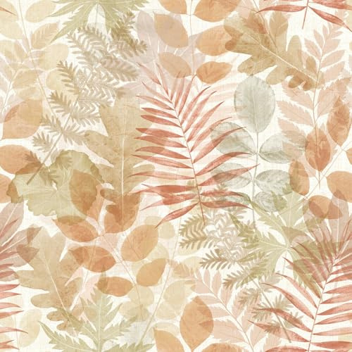 Muriva Catherine Lansfield Papier peint Motif feuilles Naturel (206551)