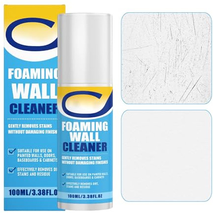 Pulitore Schiumogeno Per Le Pareti | 100 ml Sgrassatore in schiuma per macchie,Rimuovi Macchie per Telai Porte - per Detersione di Piastrelle Stufe Cucina Battiscopa e Top in Bagno e Cucina