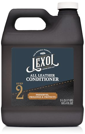Lexol Deep Leather Conditioner, Use on Car Leather Upholstery, Shoes, Boots, Furniture and Other Leather Accessories, 101.4 Fl Oz (3-Liter)
