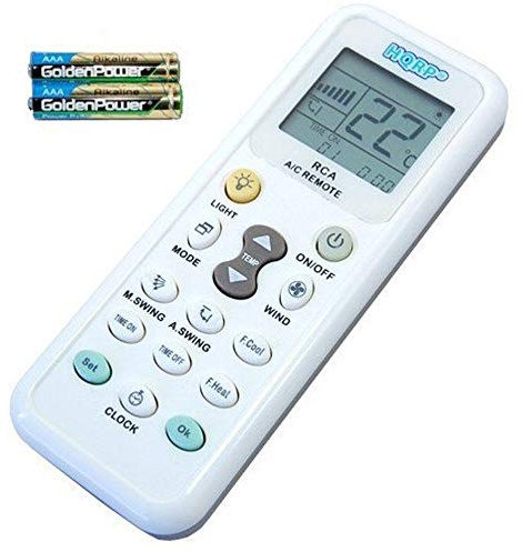 HQRP Télécommande de Climatiseur Mural Compatible avec PANASONIC DIY Daewoo LG Sharp Samsung ELECTROLUX SANYO AMCOR et Autres Climatiseurs Murals