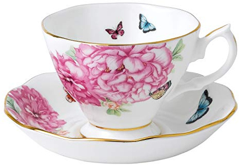 Royal Albert Miranda Kerr Friendship 40001820 Teacup & Saucer, White, Fine Bone China, 2 Piece Set