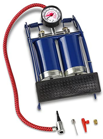 EUFAB 21048 Doppelzylinder Fußluftpumpe, Set of 3