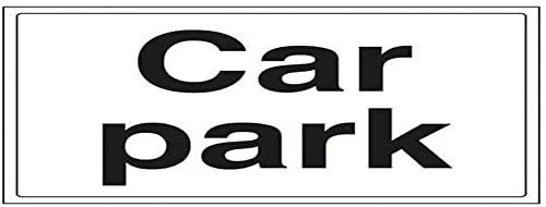 vsafety 74007bf-r Allgemeine Parken Schild, Parkplatz, starrer Kunststoff, Landschaft, 400 mm x 300 mm, schwarz