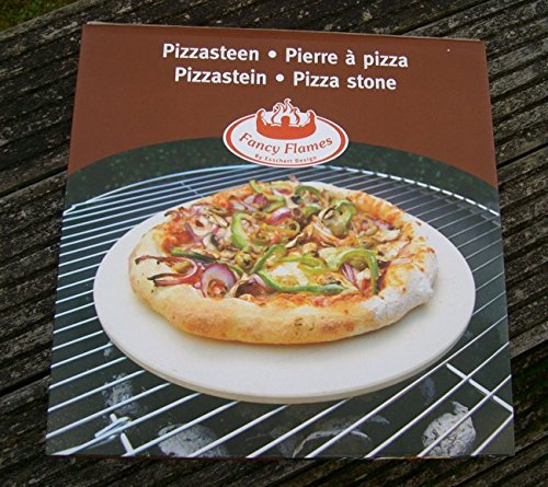 Deko-Impresion Pizzastein, Flammkuchenstein, Backofenstein, Brotbackstein, 30 cm