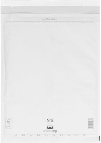officeking 50 Luftpolsterversandtaschen Luftpolsterumschlag K10 weiß 370 x 480 mm DIN A3+ Luftpolster Verpackung Polsterumschläge Briefumschläge gepolstert