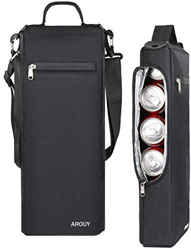 AROUY Golf Cooler Bag/ Accessories for Men and Small Soft Insulated Beer Cooler Holds a 6 Pack of Cans or Two Bottles of Wine, Sports Bags