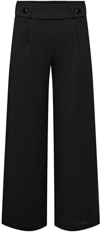 JDY Femme Geggo New Long JRS Noos Pantalons, Noir/Détails : Boutons Noirs., XXL EU