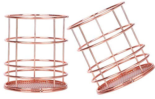 2 Stück Stiftehalter Roségold, Pinsel Halterung Make up, Aushöhlen Stifthalter Stifteköcher Pinsel Halter