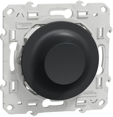 Schneider Electric S540513W Wiser Odace - variateur rotatif LED - 2 fils - zigbee - anthracite - A l'unité