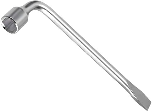 Bettomshin 1 x 19 mm Lug Wrench für Wagenheber, 27,9 cm, L-Typ, Sechskant-Schlitz, Steckschlüssel, Radschlüssel, Reparaturwerkzeug für Maschinen, Tischlerbau