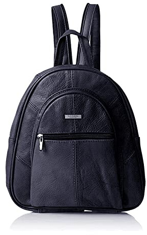 Woodland Leathers women's fashion backpacks small black backpacks for women with anti theft zipper and hand bag handle, 2 in 1 Sling Backpack (Navy)