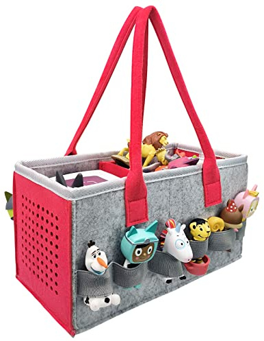 FABA Raccontastorie Borsa per bambini , per il trasporto e la protezione di fba Starter Set e giochi per bambini, con Scomparto per 10-20 Personaggi Sonori Italiani (rosso)