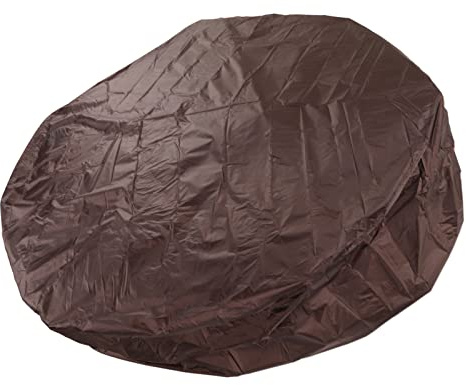 Pssopp Abdeckung Wasserdicht Tragbare Außen Terrasse Runde Aufblasbare Abdeckung Schutz Badewanne Pool Staubs Chutz (190 Silber Polyester TAFT) (Braun)