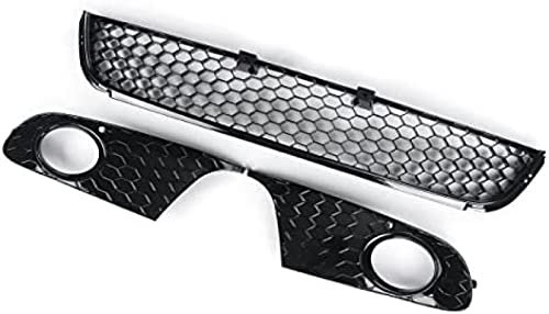 SAIQIAN Nebelscheinwerfergrill für VW für G-olf MK6 2009 2010 2011 2012 3 Stück Auto Front Bumper Nebelscheinwerfer Lampe Gitter Mesh Grill 5K0853665 5K0853666 Nebelscheinwerfer vorne Über