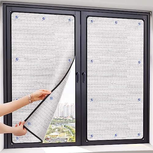 Reflektierende Fensterfolie aus Aluminiumfolie,Wärmeisolierung Sonnenschutzfolie Isolierfolie für Balkon,Anti-UV Verdunkelnde Sichtschutzfolie,Dachfenster Folie Thermomatte (125x200cm/49''x79'')