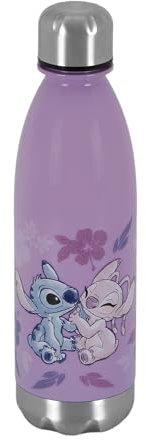 Disney Lilo et Stitch Stitch & Angel-Bouteille Tritan, Lilas, 7,5 x 25cm, Capacité 0,7 L