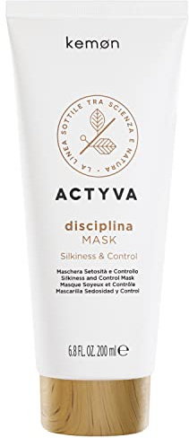 Kemon - Actyva Disciplina Mask, mascarilla nutritiva y disciplinante para cabello encrespado con ácido hialurónico y aceite de almendras - 200 ml
