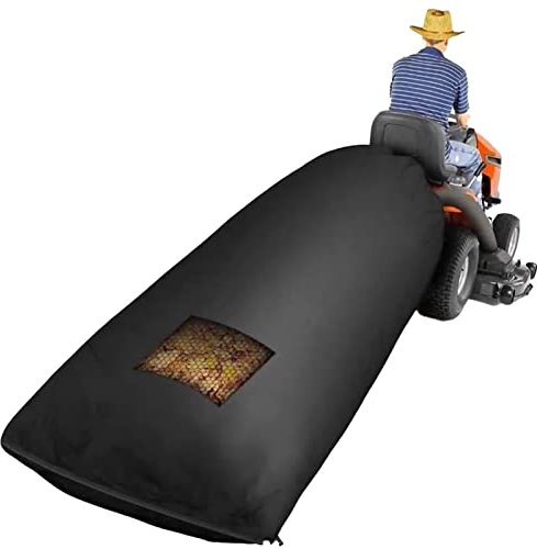 Yuehuamech Rasentraktor Laubsack große Kapazität Gras Fangsack Rasenmäher Gras Tasche schnelle Laubsammlung für Reiten Rasenmäher Rasenmäher Traktor 78,7 x 51,1 Zoll