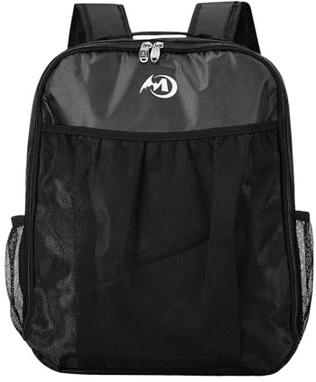 Roller Skate Backpack,Ice Skating Backpack,Shoulder and Top Handle Breathable Ice/Inline Skate Shoe Bag Skating Handbag for Storage Skates Shoes Boots Sports Gear,Unisex for Kids Adults (L, Black)