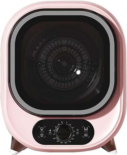 Piccola asciugatrice, asciugatrice portatile a condensatore, asciugatrice ventilata da 5 kg, compatta, mini asciugatrice centrifuga, capacità di carico 0,8 kg, rosa