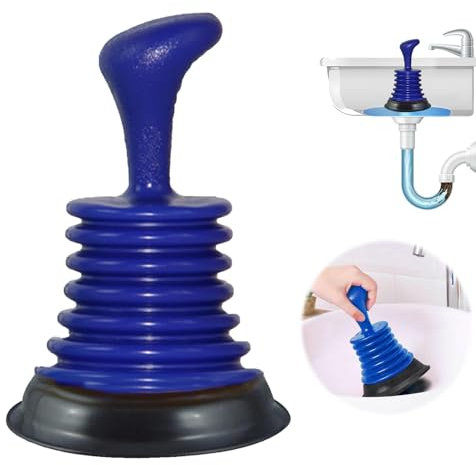1 Pcs Sink Plunger, Toilet Plungers for Unblocking, Mini Sink Plunger Unblocker - Ergonomic Grip, Unclogs Drains with Ease, for Kitchens Bathrooms Baths Waste Pipes