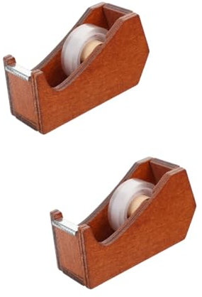 SOLUSTRE 2stücke Desktop Tierform Klebebandspender Aus Holz Praktischer Tape Cutter Für Büro Und Bastelzimmer Elegantes Design Für Organisation Von Bürobedarf