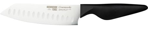 Rockingham Forge Coltello Santoku Greenworks da 16 cm, nero