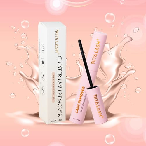 RITALASH Cluster Lash Glue Remover 5ML. Eyelash Extension Kit Remover for DIY Lash Extensions at home. Clear Remover for Self-application Individual Lashes Lash Bond and Seal Remover
