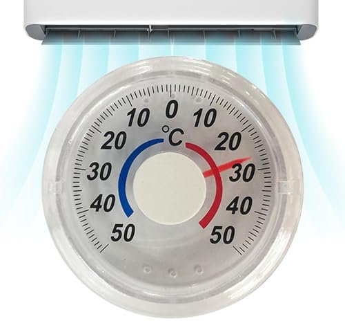 Termografo a finestra trasparente – Termometro digitale compatto per vetrina | Misurazione accurata della temperatura per casa, ufficio o esterno, schermo chiaro e facile da leggere