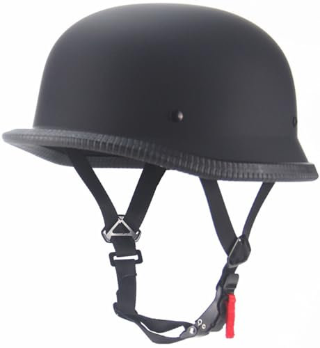Mezzo Casco, Casco Jet Moto Retrò, Casco Scooter Moto Casco Scodella Portatile, DOT/ECE Omologato Mezzo Elmetto Da Moto Retrò Per Uomo Donna Biker Cruiser Touring Motorino 1,L