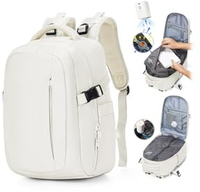 SZLX Großer Reiserucksack Damen,Vakuum Rucksack mit Pumpe Ryanair Handgepäck 40x30x20 Herren, Wizzair Handgepäck 40x30x20 Wasserdichter Tagesrucksack Fit 14 Zoll Laptop mit Schuhfach und Laptopfach