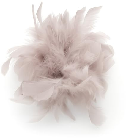 Baesics Federbrosche Damen - Feder Brosche zum Anstecken Ansteckblume | Aus echten Truthahnfedern, federleicht und voluminös, 2-in-1 mit Nadel und Haarclip. Für Tracht, Hochzeit, Blazer, Hut
