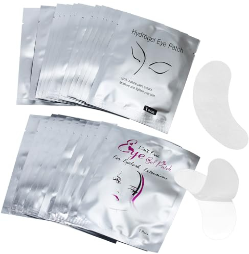 ANNAFRIS 100Paare Augenpads Wimpernverlängerung Eye Patches für Wimpern Extensions(Silver)