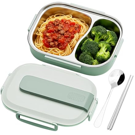 Mppchhn Scatola Porta Pranzo In Acciaio Inossidabile Per Bambini - Portapranzo Impermeabile 3 Scomparti,Ciotole Da 1L Per Bambini Piccoli | Vacanze Estive