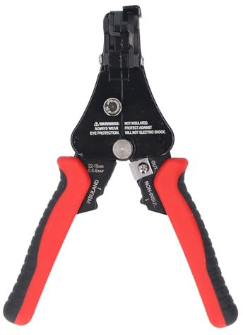 Wire Stripper Crimper Cutter Multifunctional Tool for 10 12 14 16 17 AWG Stripping 10 22 AWG Crimping Copper Aluminum Sheathed Cable Cutting Zinc Alloy Construction