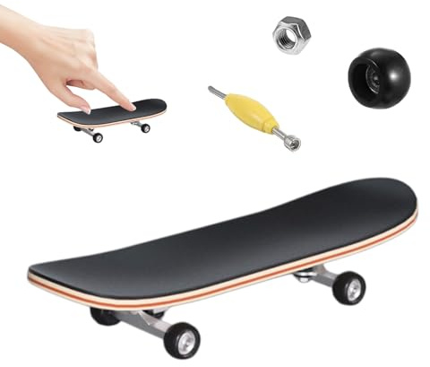 Finger Skateboard Set,Fingerboard Skate,Professionelles Fingerskateboard,Mini Skateboard,Ahornholz Finger Spielzeug mit Box für Kindergeburtstag,Skateboarding-Enthusiasten,Fingerboard für Tech