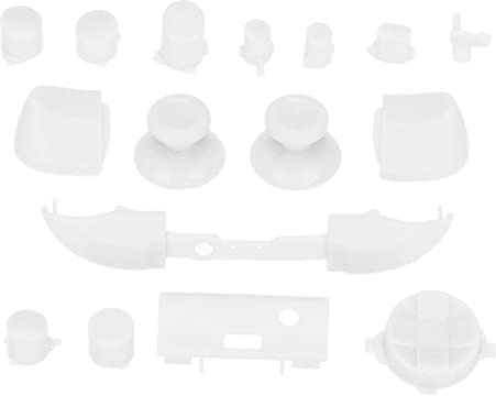 Aumotop Ensemble de Boutons de Remplacement Poignée Jeu pour Series X, Sensation Confortable, Apparence Unique, Bonne compatibilité, Ajoute la personnalité au Contrôleur Console Jeu (Blanche)