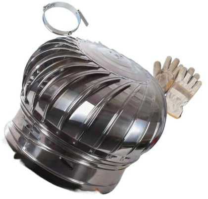 201 Comignolo rotante in acciaio inox for canna fumaria da tetto (2,9, 4,3, 6,2, 7,8)(4.3)