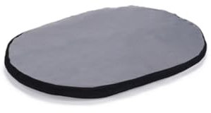 Karlie Kissen oval L: 90 cm B: 66 cm H: 10 cm grau-schwarz