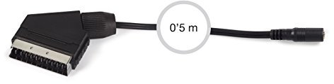 Cable Fonestar SV-645 de Euroconector a Jack de 3,5 mm de 0,5 Metros