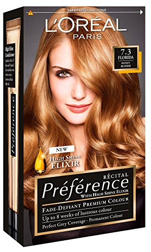 3 x L'Oreal Paris Recital Preference Permanent Colour 7.3 Florida Honey Blonde
